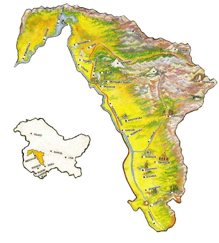 Map of Kashmir — Panun Kashmir